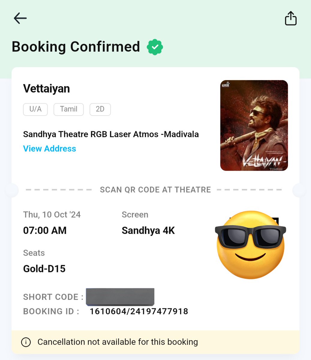 Salemcineupdate's tweet photo. #HunterEntry in Banglore this time 🔥🙂
#VettaiyanTheHunter 💥 https://t.co/YVJ6Kke4fv