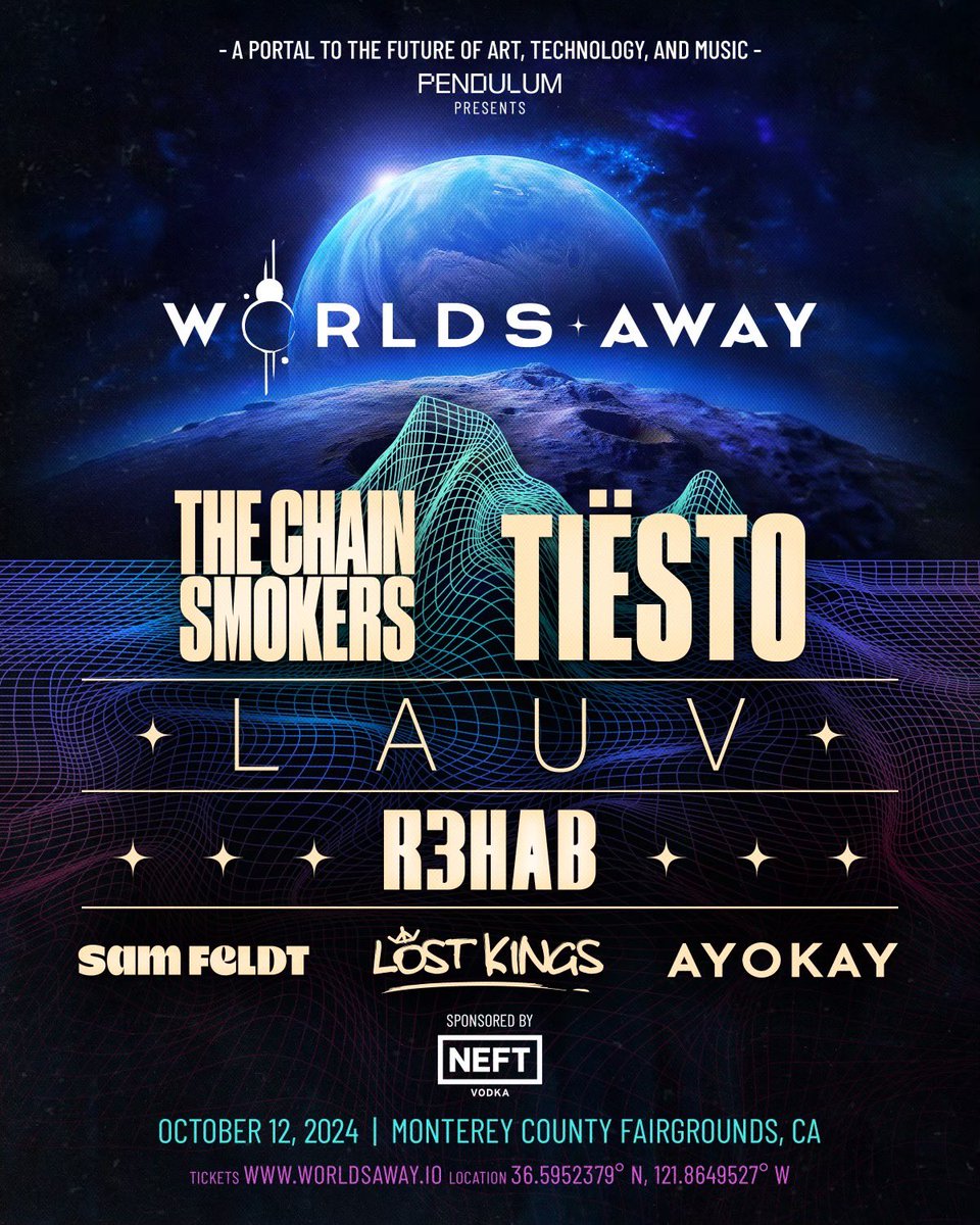 Monterey, can’t wait to see u on Saturday <a href="/worldsawayfest/">Worlds Away</a> worldsaway.io