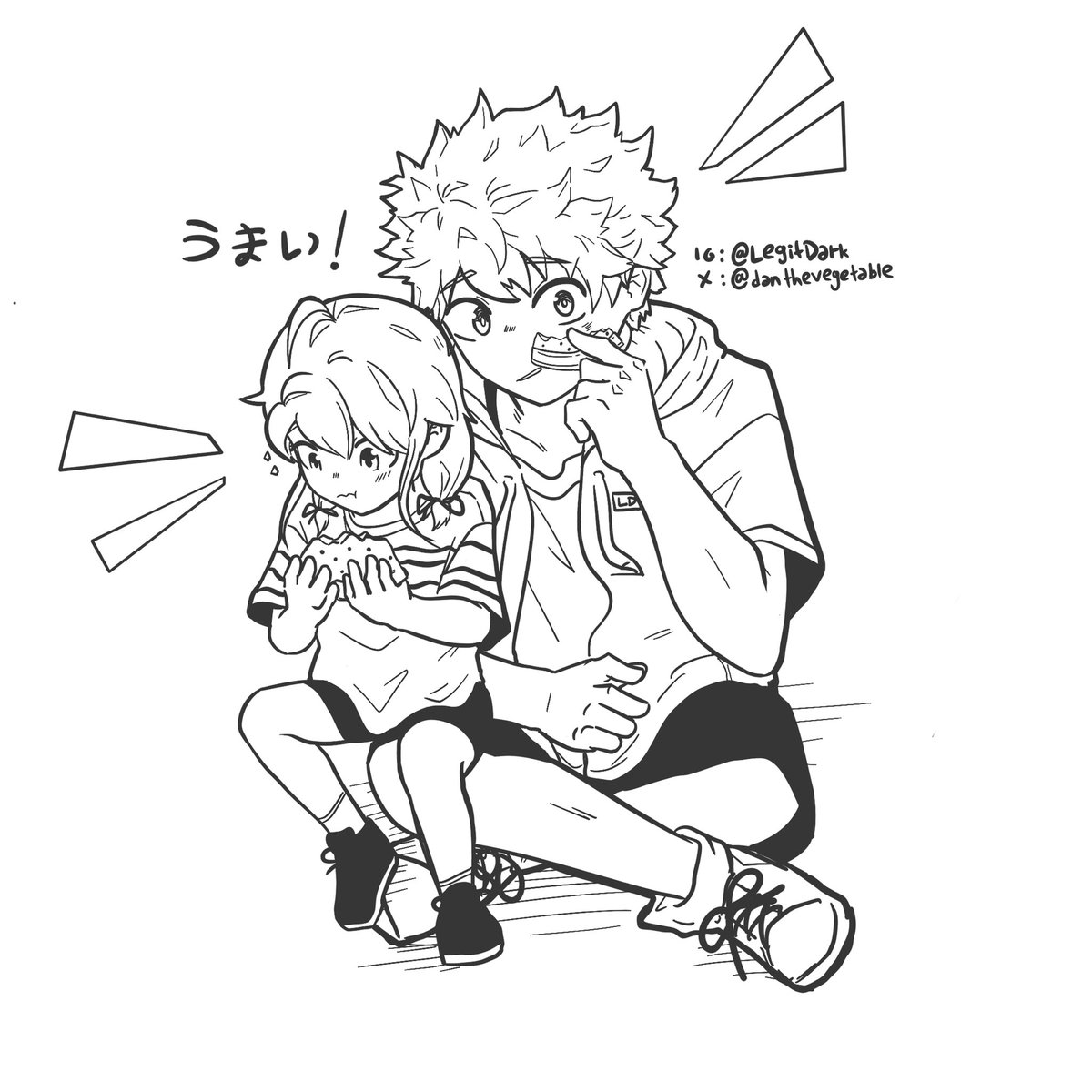 danthevegetable's tweet photo. Isamu Fudo and his sister, Yukina!

Watermelon is delicious :>

#oc #animeart #watermelon #illustraion #sketch https://t.co/G6rd8RJspE