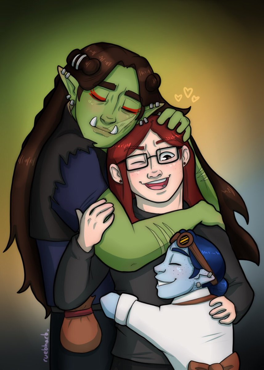 ruebharb's tweet photo. “We Wouldn’t Exist Without You”

Sometimes our DMs need a reminder that they’re doing a wonderful job. In this case that would be the awesome @LaughingCharli :’) Thanks to you, I now have characters that I obsess over in my spare time! 💚🩵

#dnd #dungeonsanddragons #dndoc https://t.co/gSmJtsqRu9