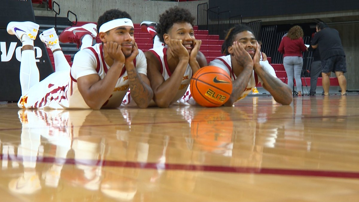 SEhrhardtKCCI's tweet photo. This made me Lol. 

It could be the Big 12's most fearsome trio... 
@KCCINews @CycloneMBB https://t.co/FMi4zttXoF