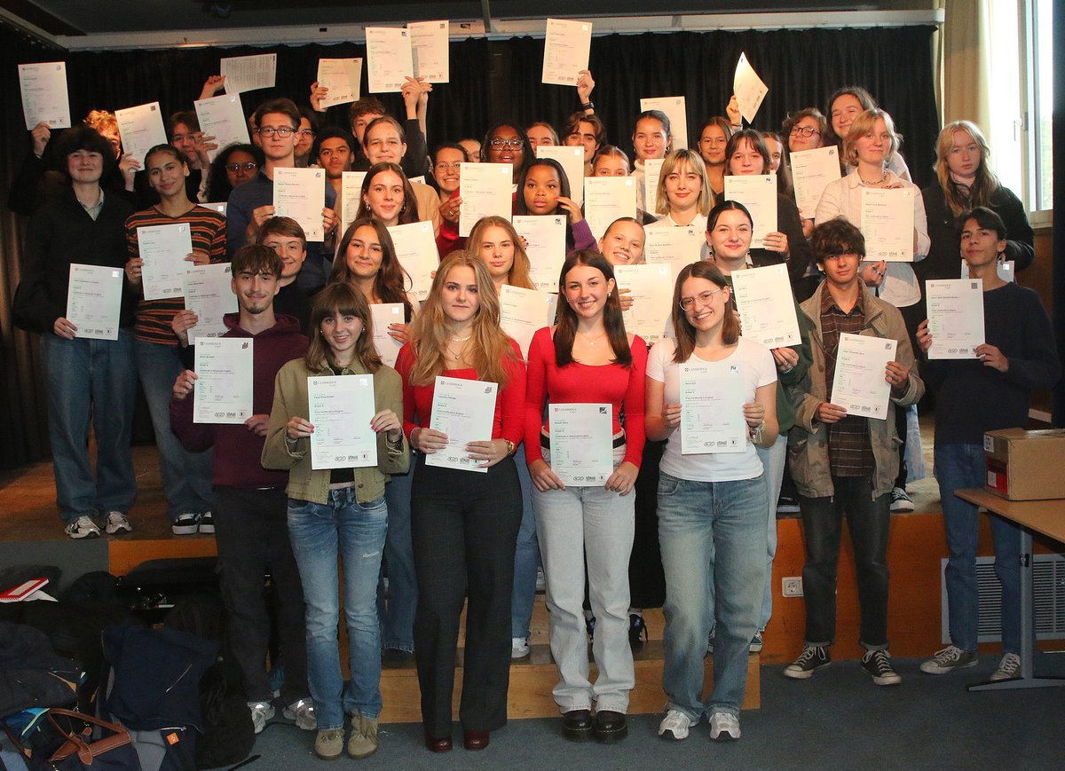 Our pupils passed last year’s University of Cambridge English Examinations. 25 pupils went for the FCE, some even reaching C1 level. 23 pupils tackled the CAE (Level C1 of the CEFR) – some of whom had such outstanding results that they reached C2! Congratulations! 🥳👏 <a href="/aefeinfo/">AEFE</a>