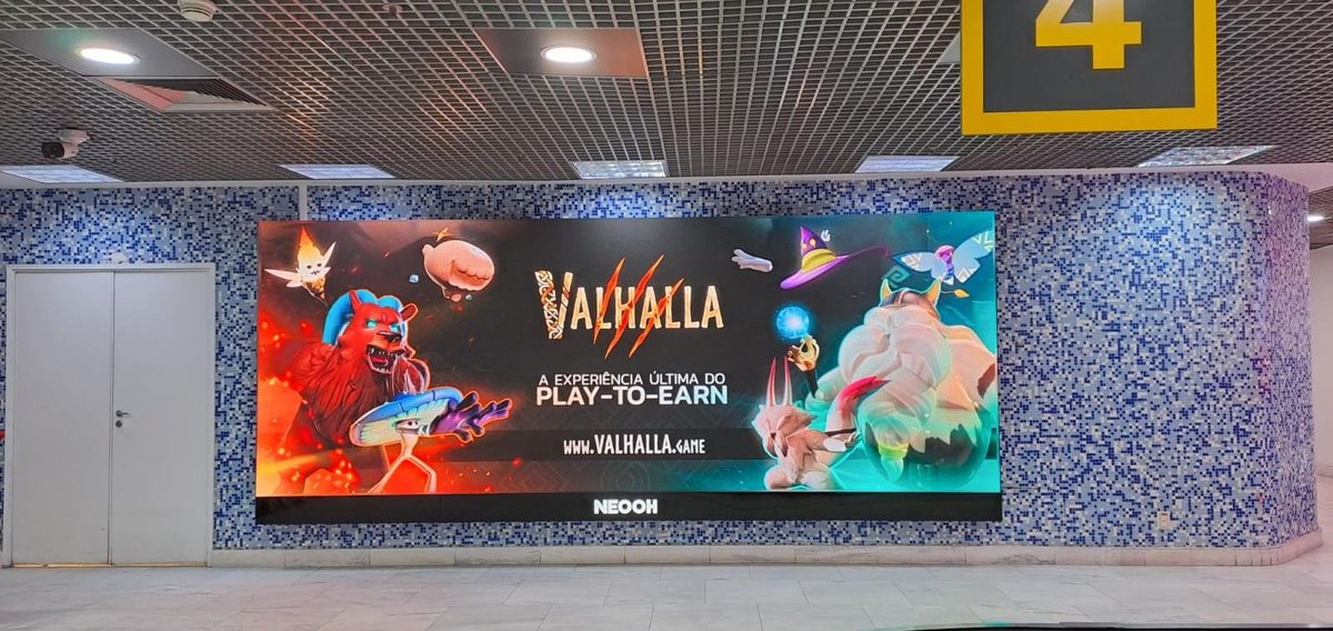 #Valhalla is live at Santos Dumont Airport in Rio de Janeiro, Brazil! 🇧🇷 

With 60 displays, our PlayToEarn game is reaching 21 million views in 4 weeks. This strategic campaign taps into Brazil’s #crypto hub, bringing Valhalla to key decision-makers and high-value audiences.