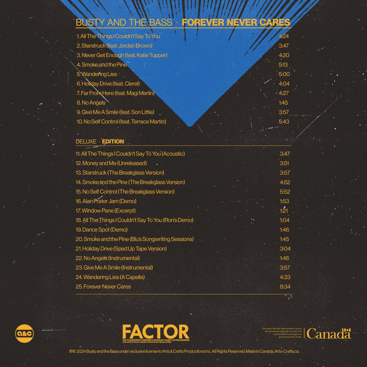 Forever Never Cares (Deluxe Edition) is out everywhere!

This 25-track extended LP is an expansive journey into the creative process of Forever Never Cares and showcases the 3 years of our creative flow that began with the onset of the pandemic. Listen ↓
bustyandthebass.lnk.to/ForeverNeverCa…