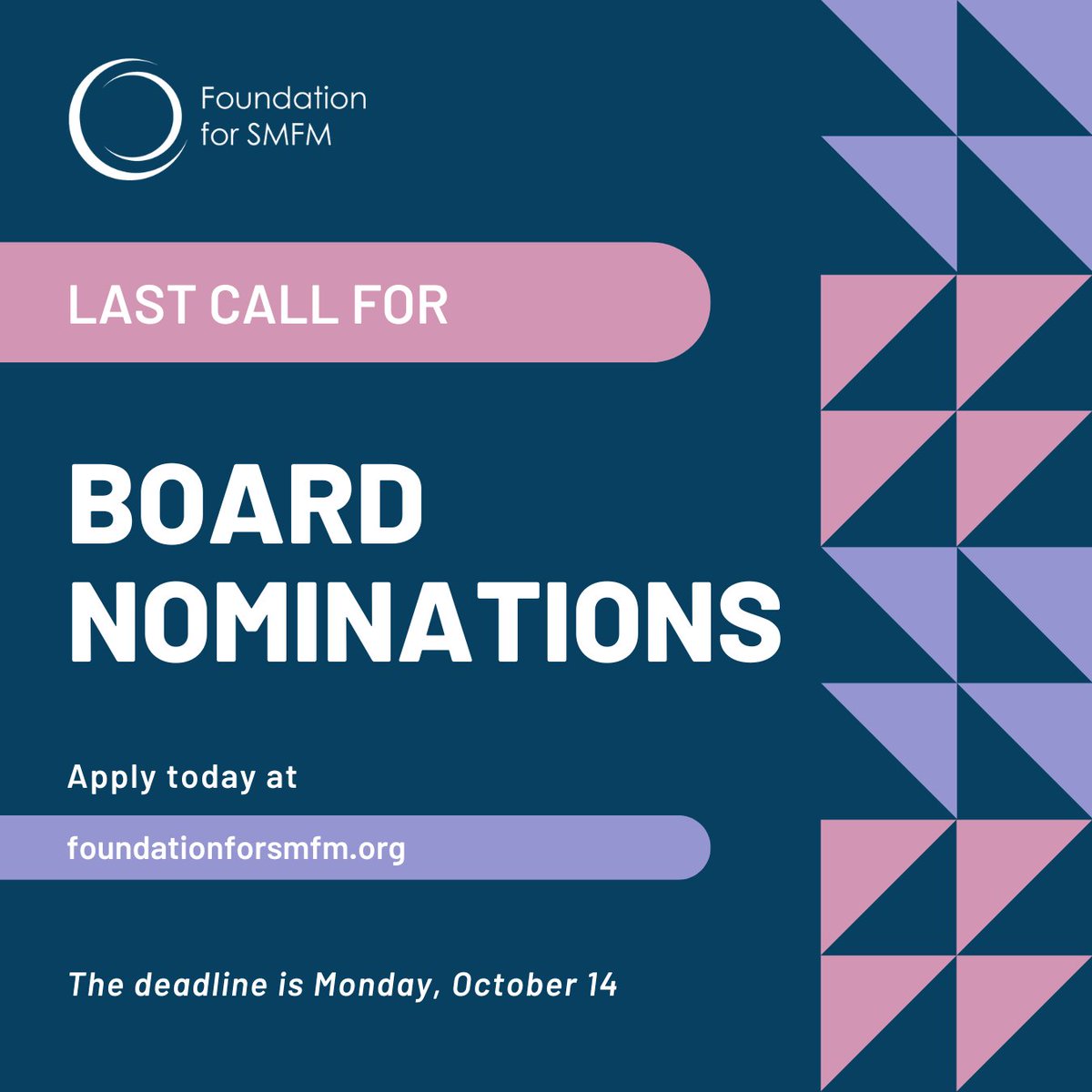 Help support our mission by serving on the board! We are seeking to identify candidates for two open at-large positions on the Foundation Board of Directors for a three-year term beginning February 1, 2025. To apply, visit app.smarterselect.com/programs/97083…