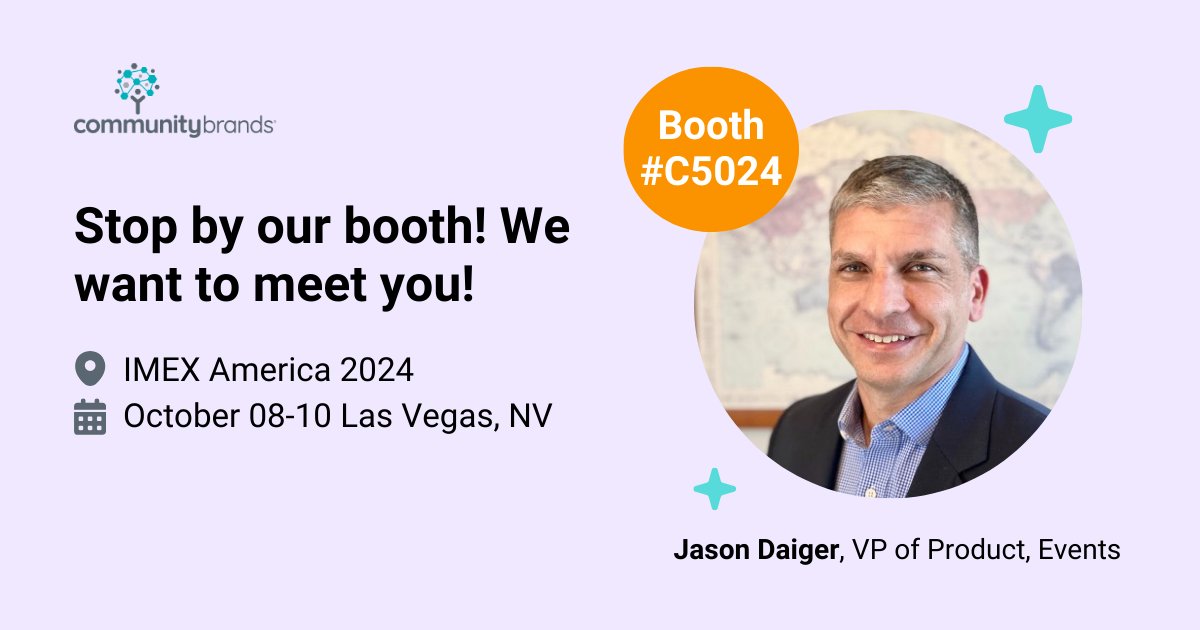 Looking for expert advice on making your next event a success? Visit us at Booth C5024 during IMEX America 2024 to chat with event expert Jason Daiger!  Our team is ready to connect and showcase our event solutions.💡✨

#IMEXAmerica #EventProfs