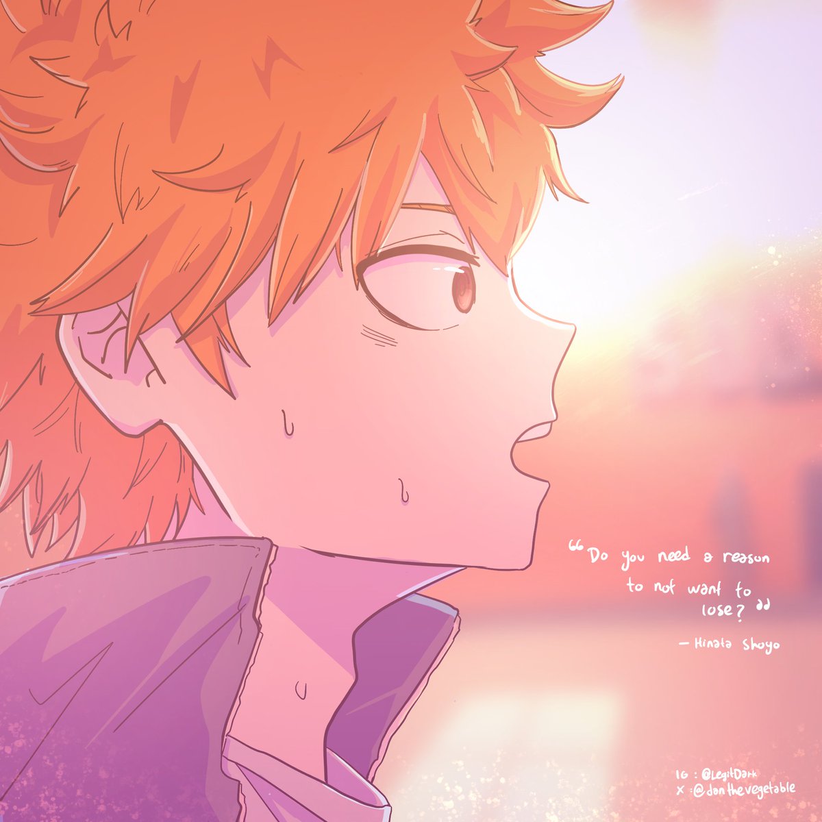 danthevegetable's tweet photo. “Do you need a reason to not want to lose?” -Hinata Shoyo

#fanart #hinatashoyo #shoyohinata #haikyuu #ハイキュー https://t.co/abvzyve1EA