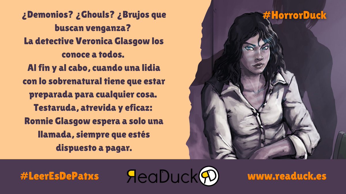 readuck's tweet photo. Hola, ducks🦆
¿Conocéis a Ronnie Glasgow? Irene García Cabello nos la describe en unas pocas palabras🖋️
Empezamos la saga con #IntempestaNocte la seguimos con #UnParaísoEnLaTierra y ahora acabamos de sacar su último caso #QuienAHierroMata
👉https://t.co/RZNtjCTbGJ
#HorrorDuck https://t.co/p66XRW8BPg
