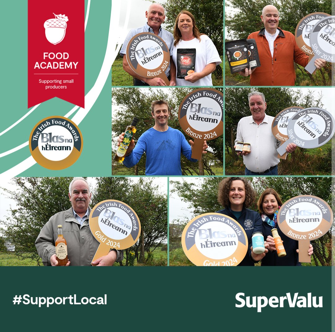 Ballyhoura Apple Farm (@ballyhouraapple) on Twitter photo Maurice in great company here with our #FoodAcademy family at the recent <a href="/BlasNahEireann/">Blas na hÉireann</a> awards.🏆
Gold Win for our Irish Apple Cider Vinegar, Blended with Honey.💛
Pick up a bottle today! ... all stocked up in <a href="/PaircUiCha0imh/">SuperValu Páirc Uí Chaoimh</a> stores nationwide.
#tasteoflocal #foodacademy Maurice in great company here with our #FoodAcademy family at the recent <a href="/BlasNahEireann/">Blas na hÉireann</a> awards.🏆
Gold Win for our Irish Apple Cider Vinegar, Blended with Honey.💛
Pick up a bottle today! ... all stocked up in <a href="/PaircUiCha0imh/">SuperValu Páirc Uí Chaoimh</a> stores nationwide.
#tasteoflocal #foodacademy