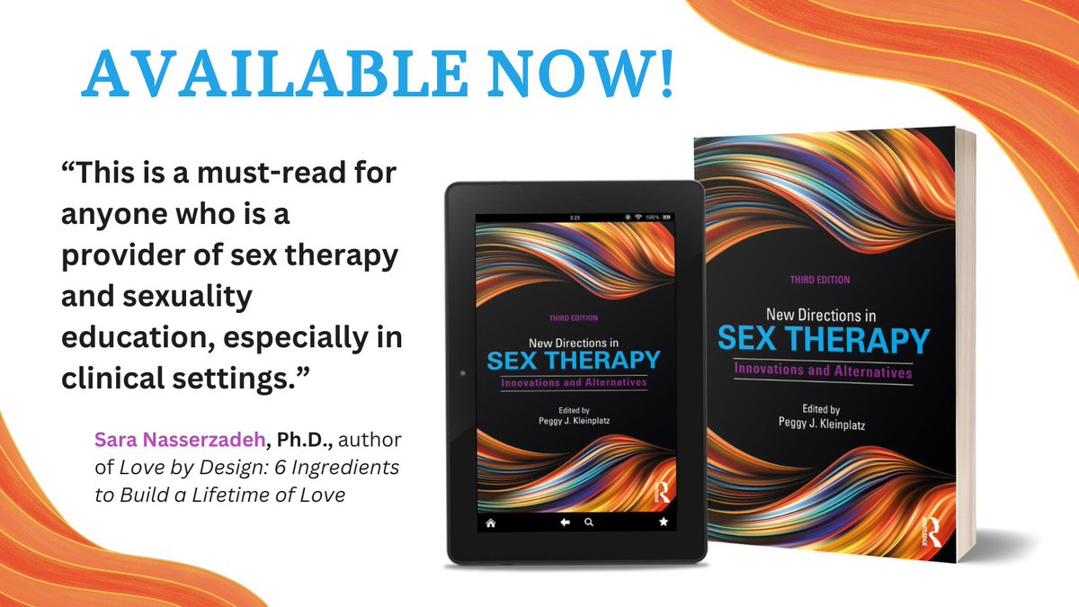 The 3rd edition of Peggy J. Kleinplatz's "New Directions in Sex Therapy" is here! Congratulations to Peggy and her all-star contributors on this fantastic book.

It's an honor to work with Peggy and a pleasure to see this now in print! 

🔗shorturl.at/BmxP0