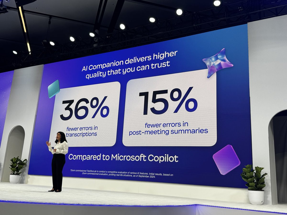 Did you know.. according to 3rd party testing, ⁦<a href="/Zoom/">Zoom</a>⁩ AI Companion is more accurate that ⁦⁦<a href="/Microsoft/">Microsoft</a>⁩ Teams CoPilot #zoomtopia
