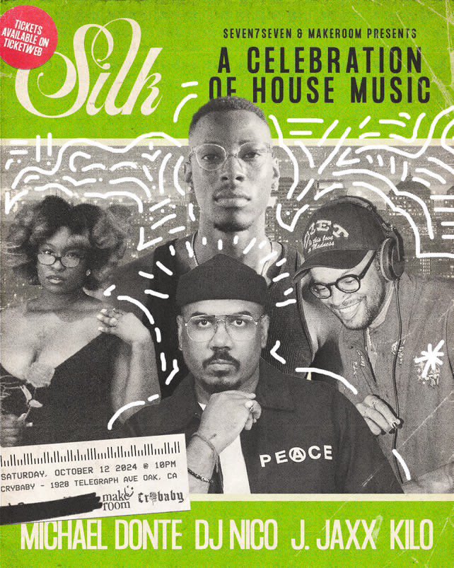 stop 2: SILK at <a href="/crybabyoakland/">The Litty Commitee</a> 🪩🕺🏾

this saturday we’re celebrating house music so come prepared to dance! 

stacked lineup ft. myself + <a href="/kilo_wav/">kilo</a> + Michael Donte of Black House Radio + DJ Nico ⚡️

early arrival strongly suggested!

tix: jjaxx.co/tour