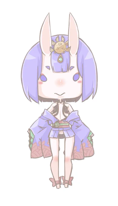 おはようございまーす(*'Д`*)木曜日今日も程よく無理なく頑張りまっしょい( '▽`)先ずはお仕事ー☆ミ本日はデフォルメ酒呑ちゃんの立ち絵あげとくなりd(‾ ‾)かーいいなりよ 