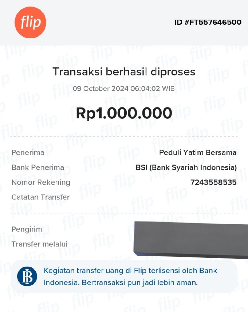Alhamdulillah telah terkumpul Rp. 3.800.000, kurang Rp.32.200.000 lagi dari kebutuhan Rp. 36.000.000.
Semoga Allah mudahkan🤲🏻😊

Yuk ambil kesempatan jariyahnya! 🙏🏼😊
<a href="/PeduliYatimBrsm/">Peduli Yatim Bersama</a>