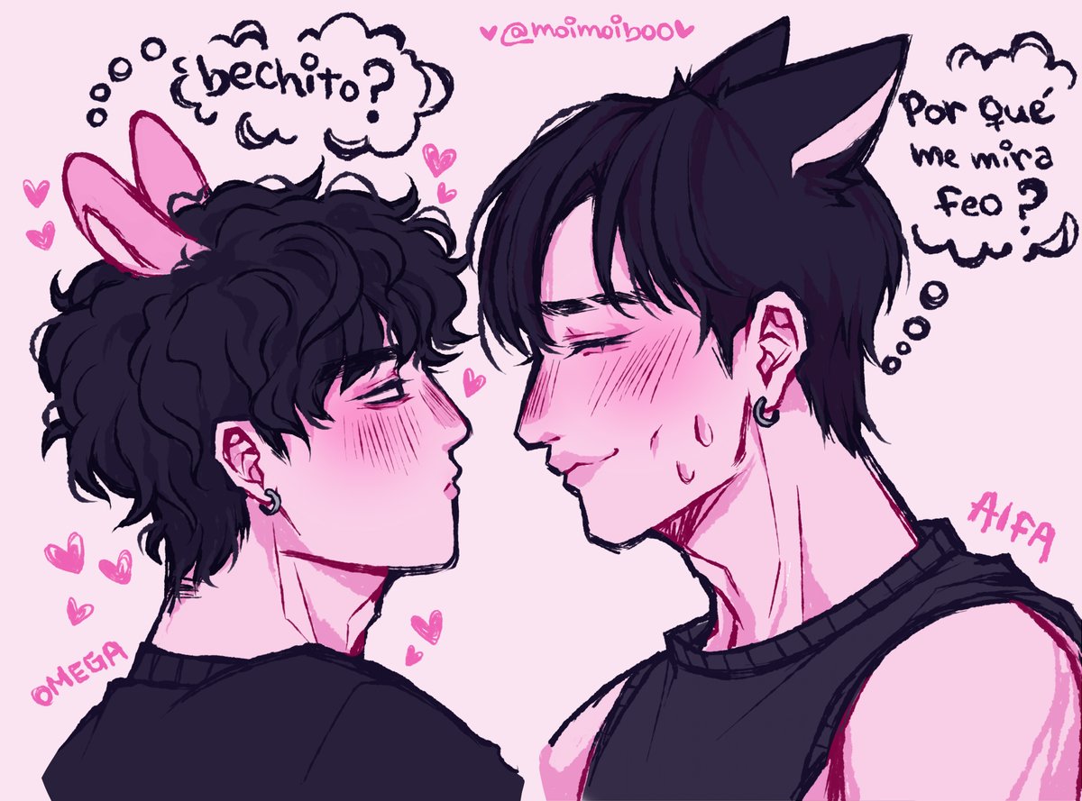 miwawae_'s tweet photo. no me resistí y lo pasé lol 🐺x🐷🐇 es que Bin tiene carita de muñeca malaAAaaa 💖💖💖 https://t.co/h8NOH9ZexR