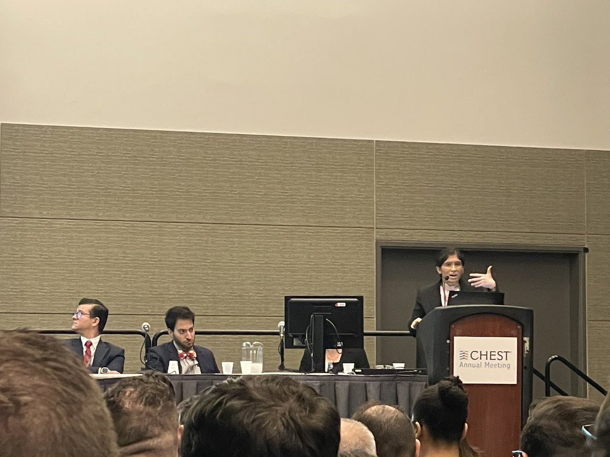 NaylaAhmedMD's tweet photo. Wrapped up with a rapid fire &amp; a poster! Grateful to my mentor @niven_alex &amp; the many amazing people I get to learn from, who helped make this a super fun #CHEST2024 full of many exciting firsts! @Diana_Kelm @GallodeMoraesMD @williamkellymd @ogi_gajic @accpchest @MayoPCCM #MedEd https://t.co/8ZYpBcQ7az