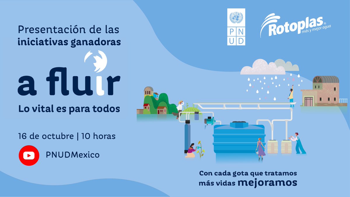 ONUMX's tweet photo. 🌟 ¡Llegó el momento! Acompaña a @pnudmexico y a @RotoplasMexico el 16 de octubre a las 10 a.m. en la presentación de las iniciativas ganadoras de #afluir2024. ¡No te lo pierdas! ➡️ https://t.co/BZKixRdkXq https://t.co/KiHx5LWJuW