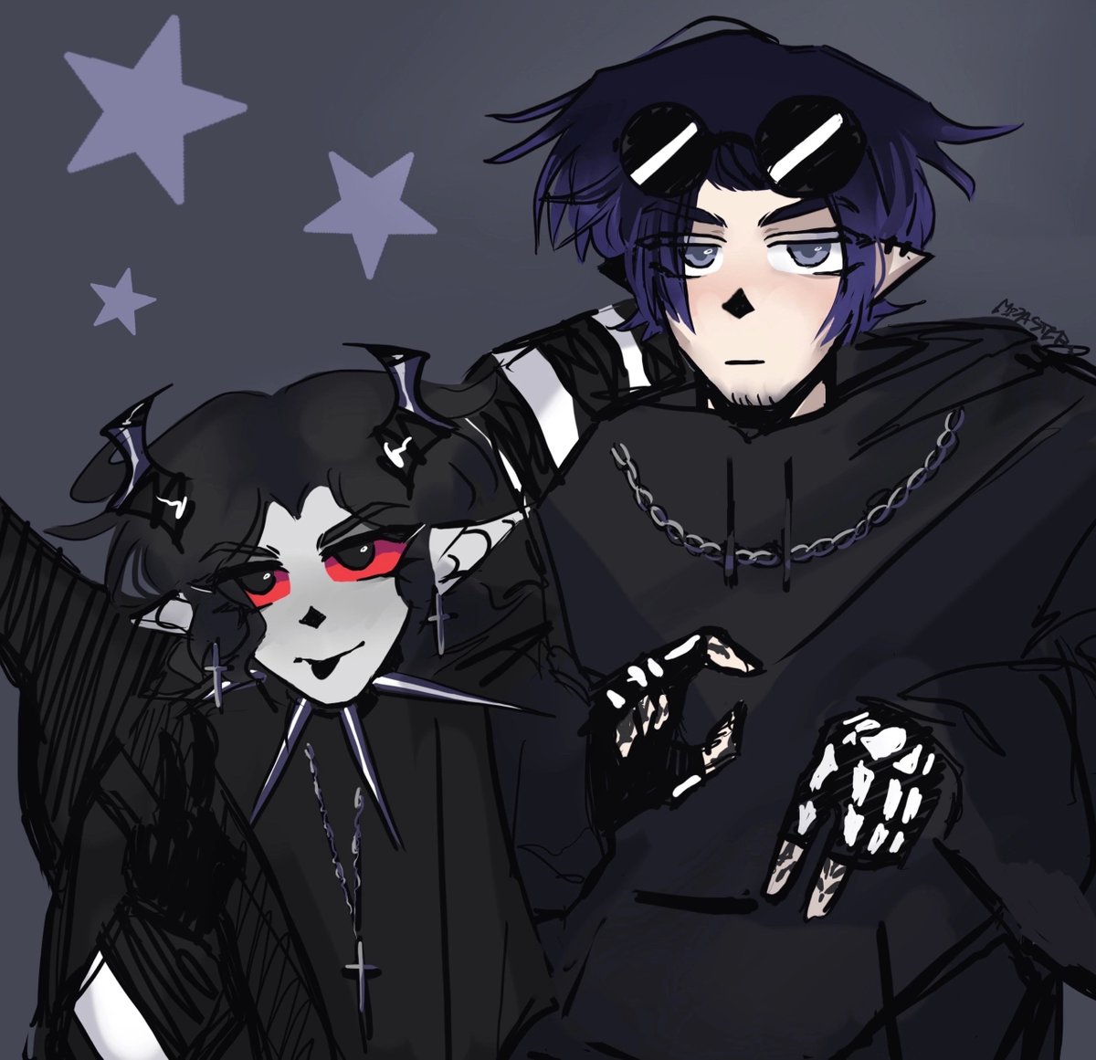 mizastery's tweet image. cute art with my two main ocs (they are friends🥺)

#ocart #artmoots