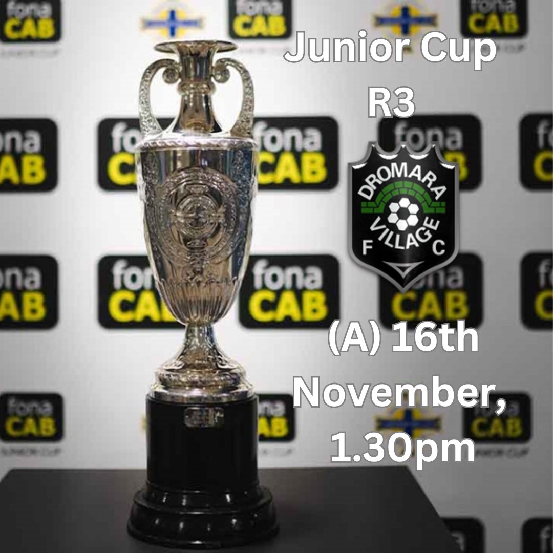 The 2s have been drawn away to Dromara Village 2s in Round 3 of the FonaCab Craig Stanfield Junior Cup

Full draw available here 👇🏻

irishfa.com/news/2024/octo…

💙⚽