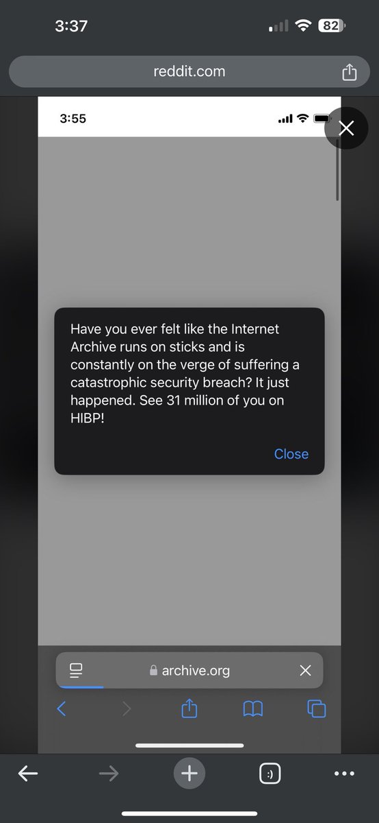 hackdefense's tweet image. The Internet Achive just got hacked. 31 million records with bcrypt password hashes, and who knows what Wayback Machine data. 

It just got interesting.