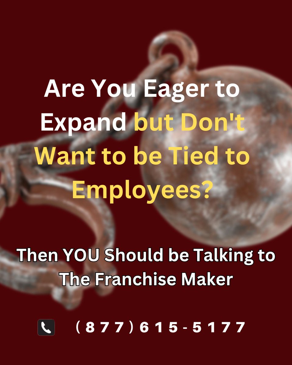 TheFranMaker's tweet photo. 😲Franchising can GROW your business without you needing more employees. Expand by teaching others how to become business owners.

🔗Learn about Franchising Your Business:
https://t.co/fSJarRBUwr

#growbusiness #entrepreneurship #businessowner #franchisedevelopment #franchising https://t.co/mkH8aCMPi0