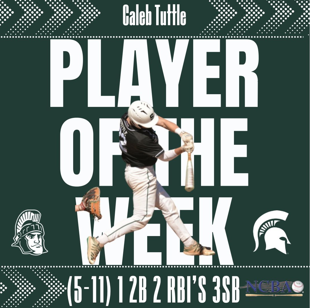 MSUBaseballClub's tweet image. Congrats to Caleb Tuttle and Charlie Branch for Earning National Player and Pitcher of the week! @The_NCBA