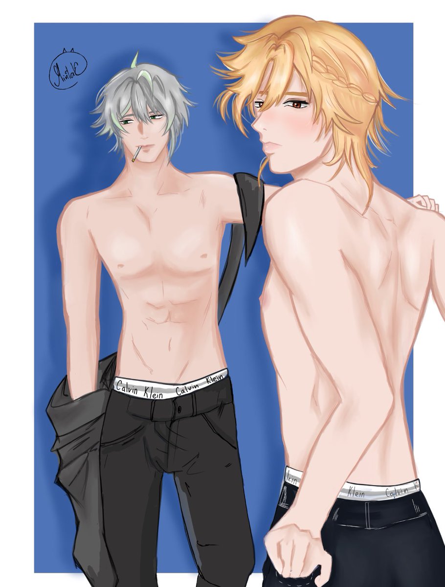 terrin99313367's tweet photo. Kavetam with Calvin Klein in my sketch ✍🏻 

#Genshin #Keveh #AlHaitam #Kavetam https://t.co/YuCAXo49iA