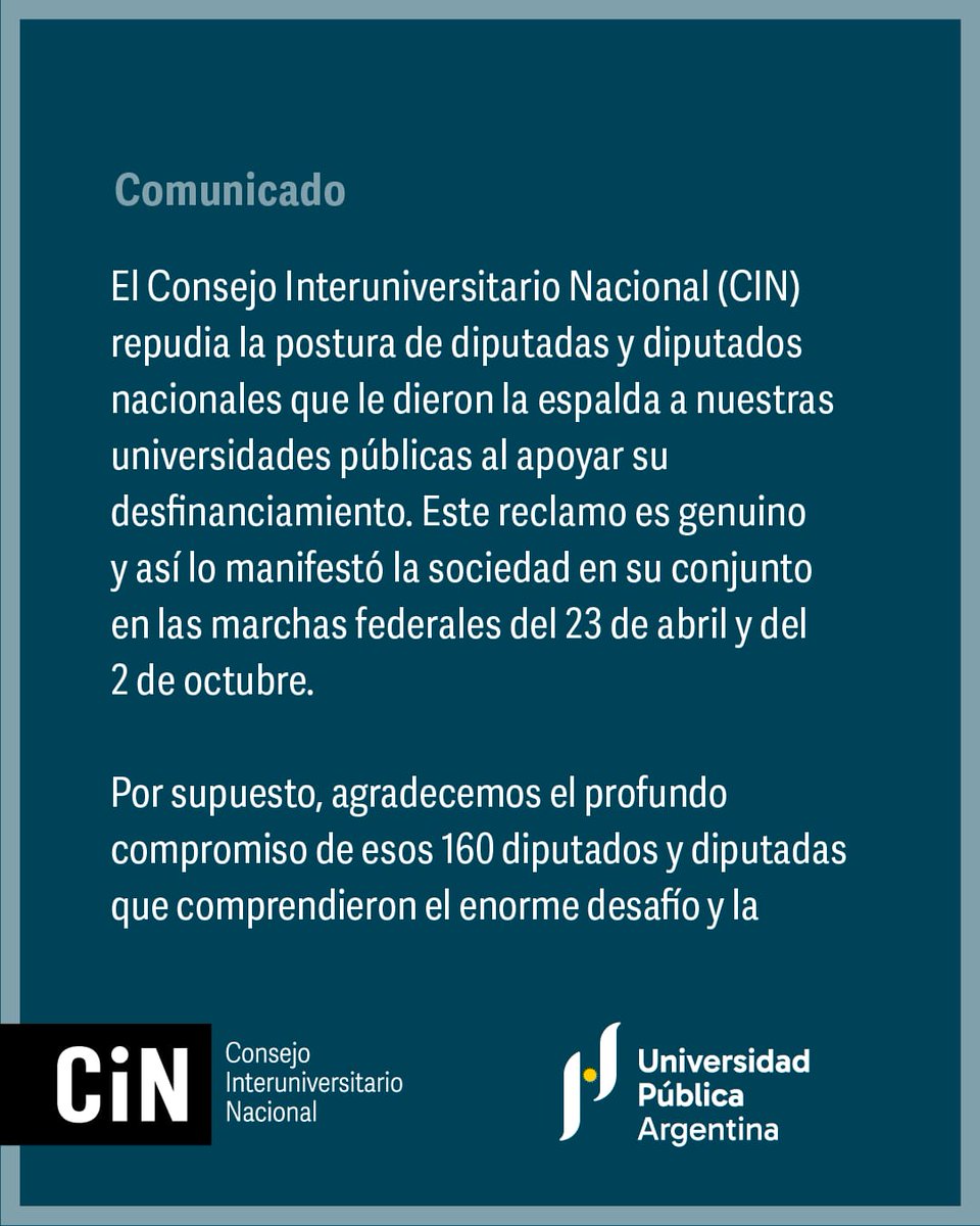 UNICEN_Oficial's tweet image. Comunicado del @CINoficial