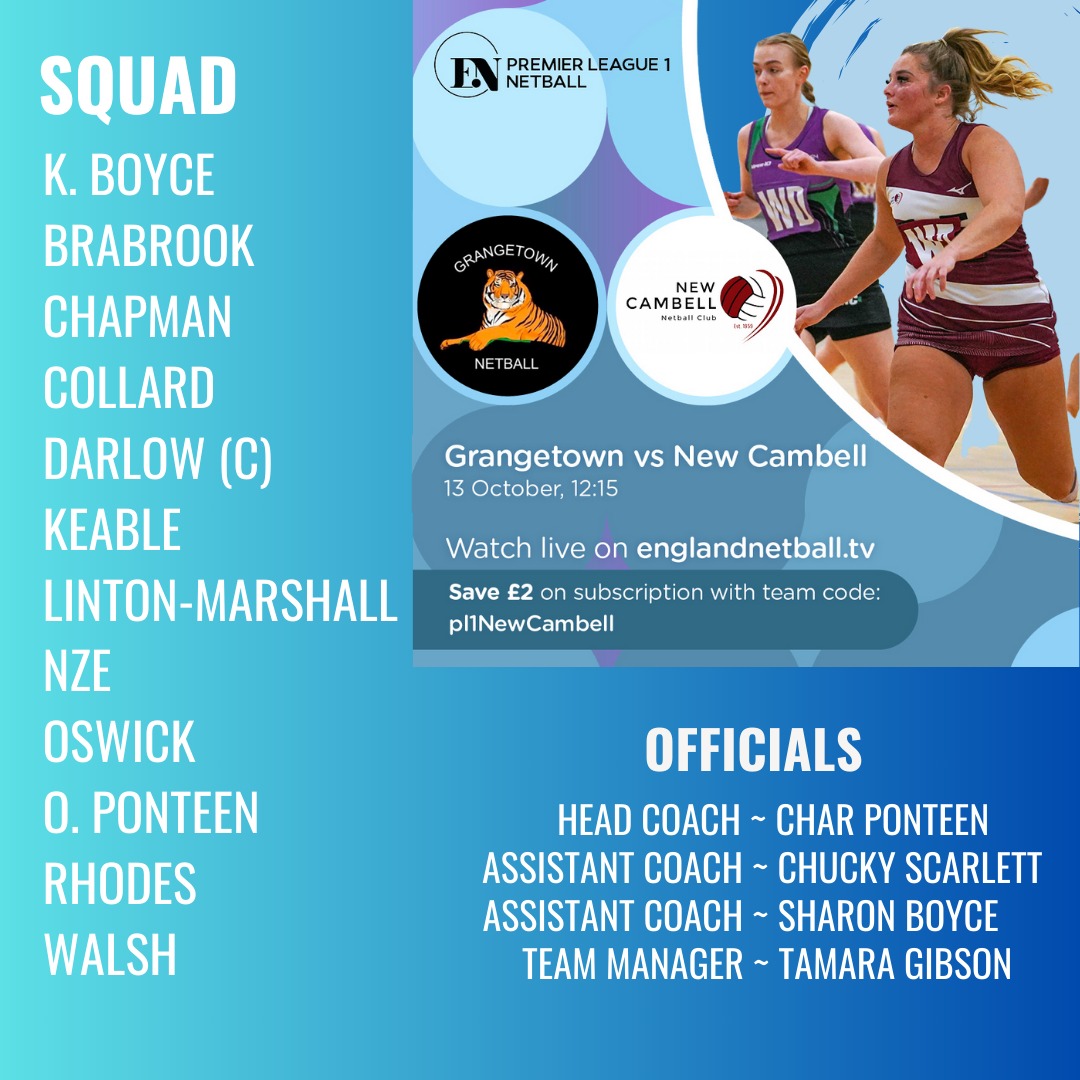 NewCambellNC's tweet photo. On the road again...
Round 3 sees us travelling to @Gtownnetball
Tune into @EnglandNetball TV to cheer us on!
#awaygames #premnetball #netballsundays https://t.co/tHwnUD5xac