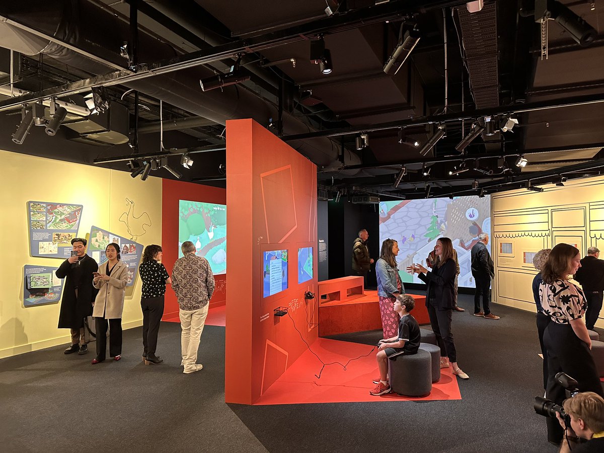Jickle's tweet image. Had the loveliest time this morning checking out the Untitled Goose Game exhibition at @ACMI by @astroblob. Beautifully curated. Check it out if you can (and then eventually later buy my book about the game)