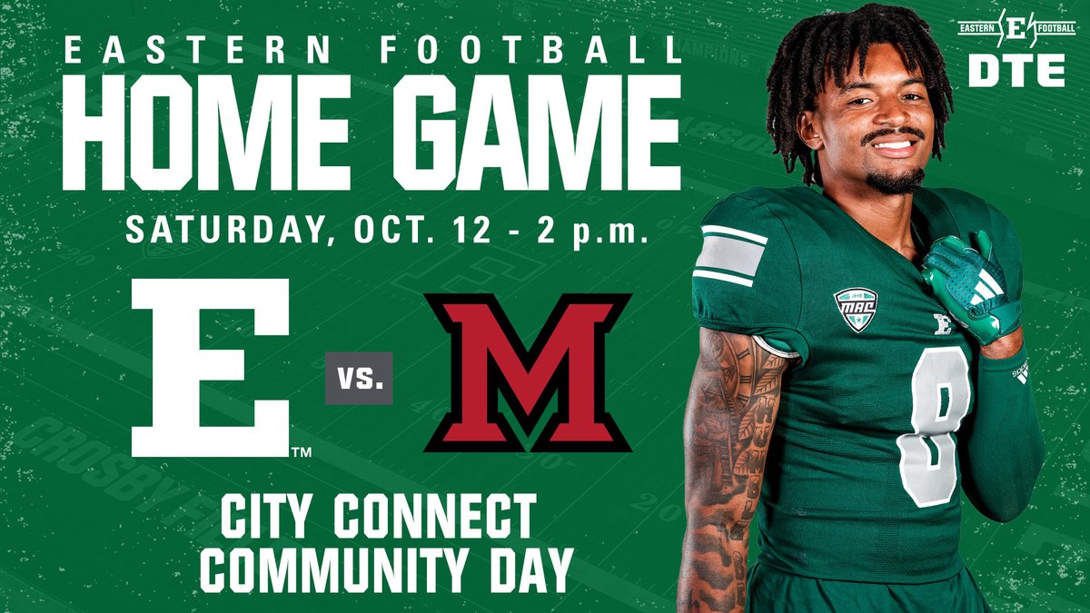 EMUFB's tweet photo. 𝗙𝗔𝗡𝗦! 𝗪𝗘 𝗡𝗘𝗘𝗗 𝙔𝙊𝙐 𝗧𝗢 #FillTheFactory!

Get your tickets TODAY and join us at Rynearson Stadium Saturday at 2 p.m. as we take on Miami in a BIG MAC game and see The Temptations perform at halftime!

Great Football! Great Entertainment! Great Price!

🗞️ https://t.co/IqxJfVzR20 (Get all the details here!) 
🎟️ https://t.co/lzTQw4oddW 

#EMUEagles ⛓️ #ETOUGH ⛓️ #BET