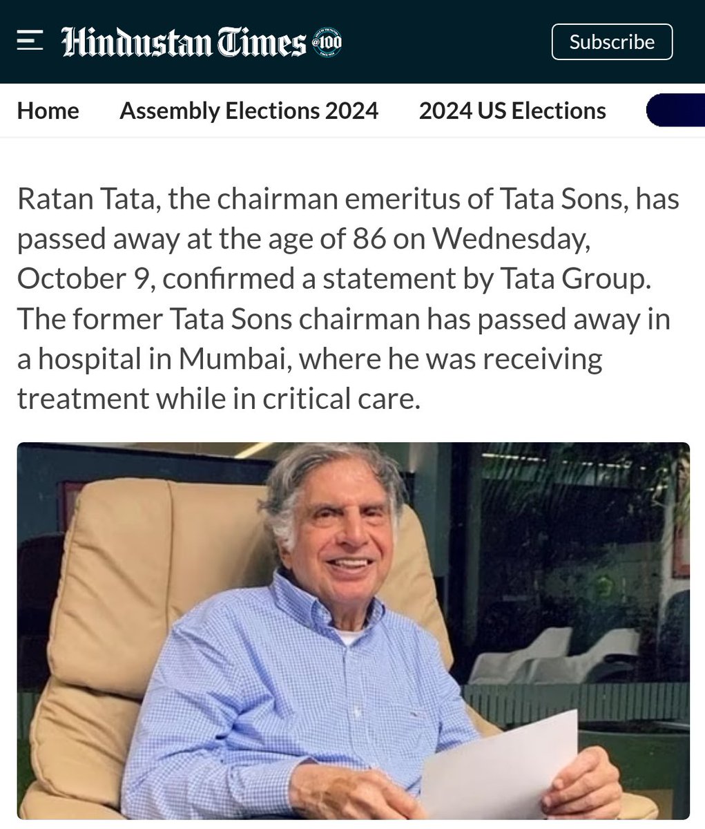Adarshvermaaa's tweet photo. ईश्वर पवित्र आत्मा को शांति दें. 🙏😭
#RatanTata https://t.co/DT9xVSaZOE