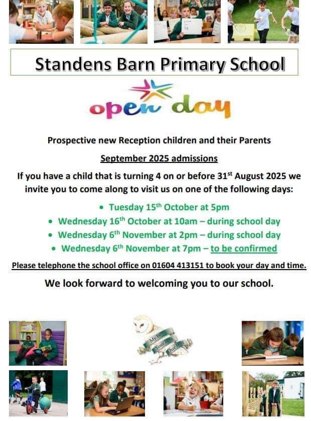 If you’re looking at primary schools for your little one in the NN3 area of Northampton then we would love to invite you to one of our upcoming open days . Please call the school office on 01604 413151 to arrange a visit to look around our fabulous school .