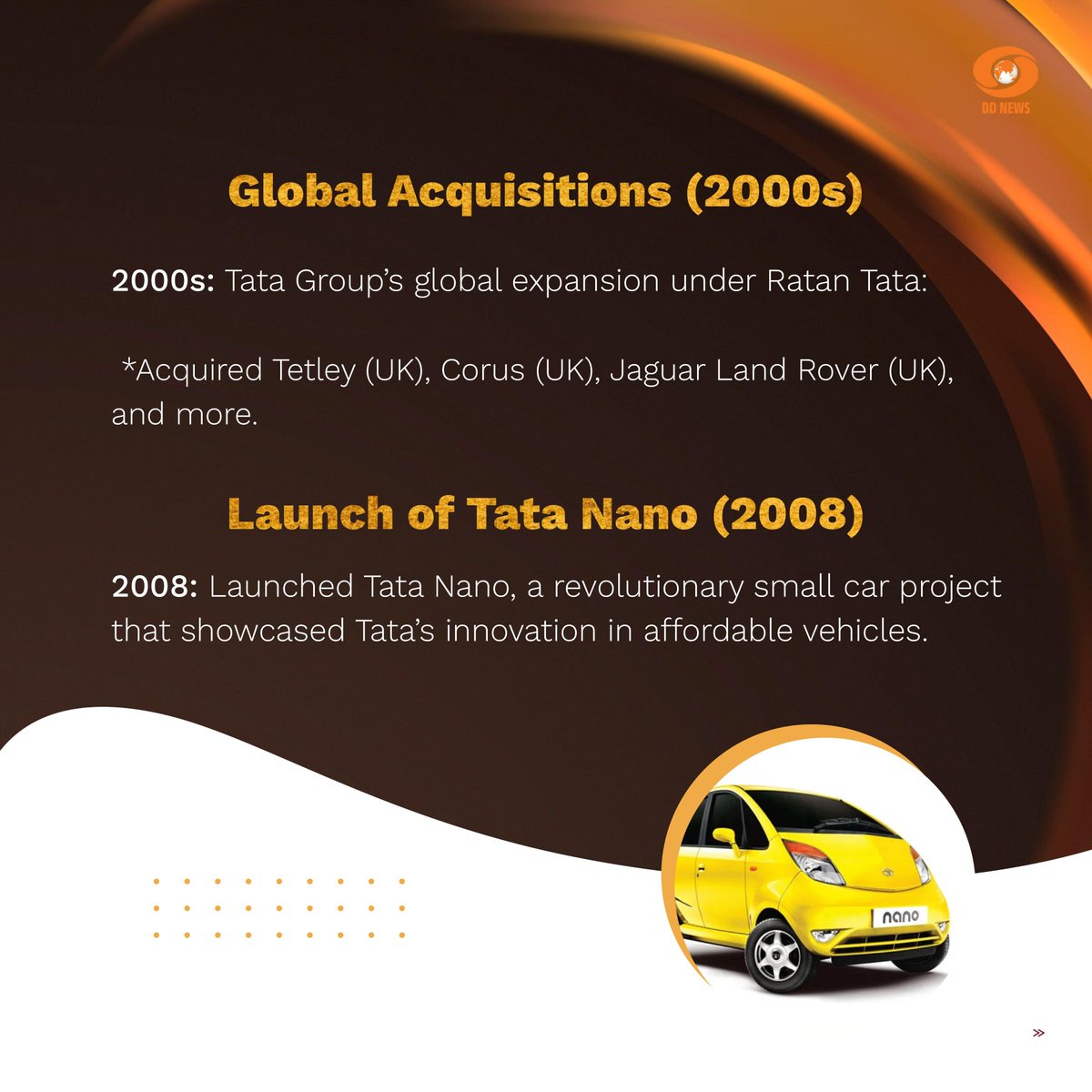 DDNewslive's tweet photo. Some major roles of Ratan Tata!

#RatanTata