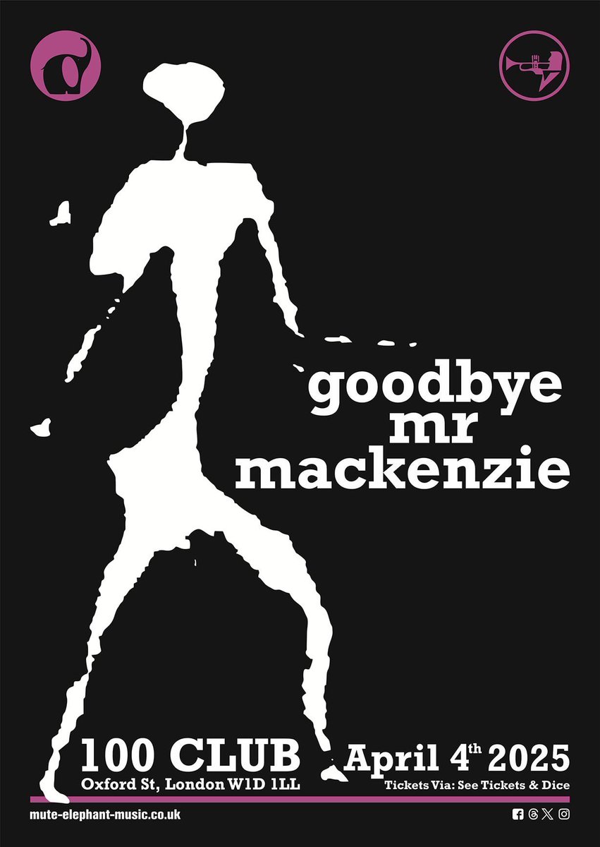 The Mackenzies play the legendary 100 Club, in London, April 4, 2025. Tickets via link in bio.