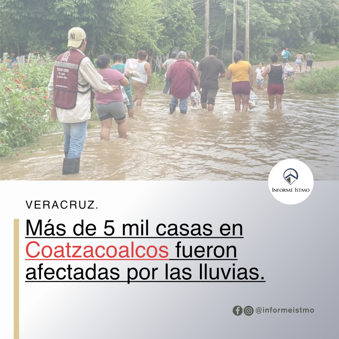 informeistmo's tweet photo. Amado Cruz Malpica indicó que en los últimos días el saldo de daños en el municipio es de 5 mil 563 viviendas y más de 22 mil 851 personas afectadas, se reportaron 29 colonias bajo el agua, así como daños en ejidos, por lo que se solicitó la declaratoria de emergencia. https://t.co/P3PPSHJLxG