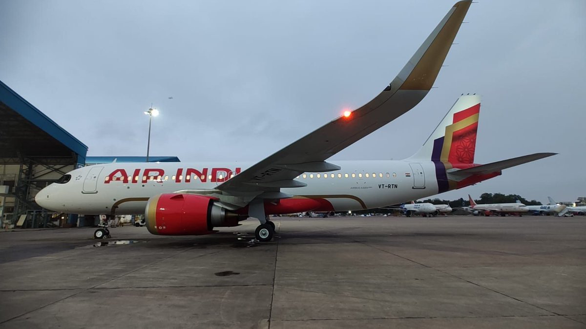 Vinamralongani's tweet photo. .@RNTata2000's demise is a grave loss for the world and particularly for India's #aviation industry.
His legacy will take to the skies each time an @airindia, @AirIndiaX, @airvistara aircraft  takes off.
📷 - VT-RTN - the registration mark a very evident tribute to him.
#AvGeek https://t.co/25WHBcnvOU