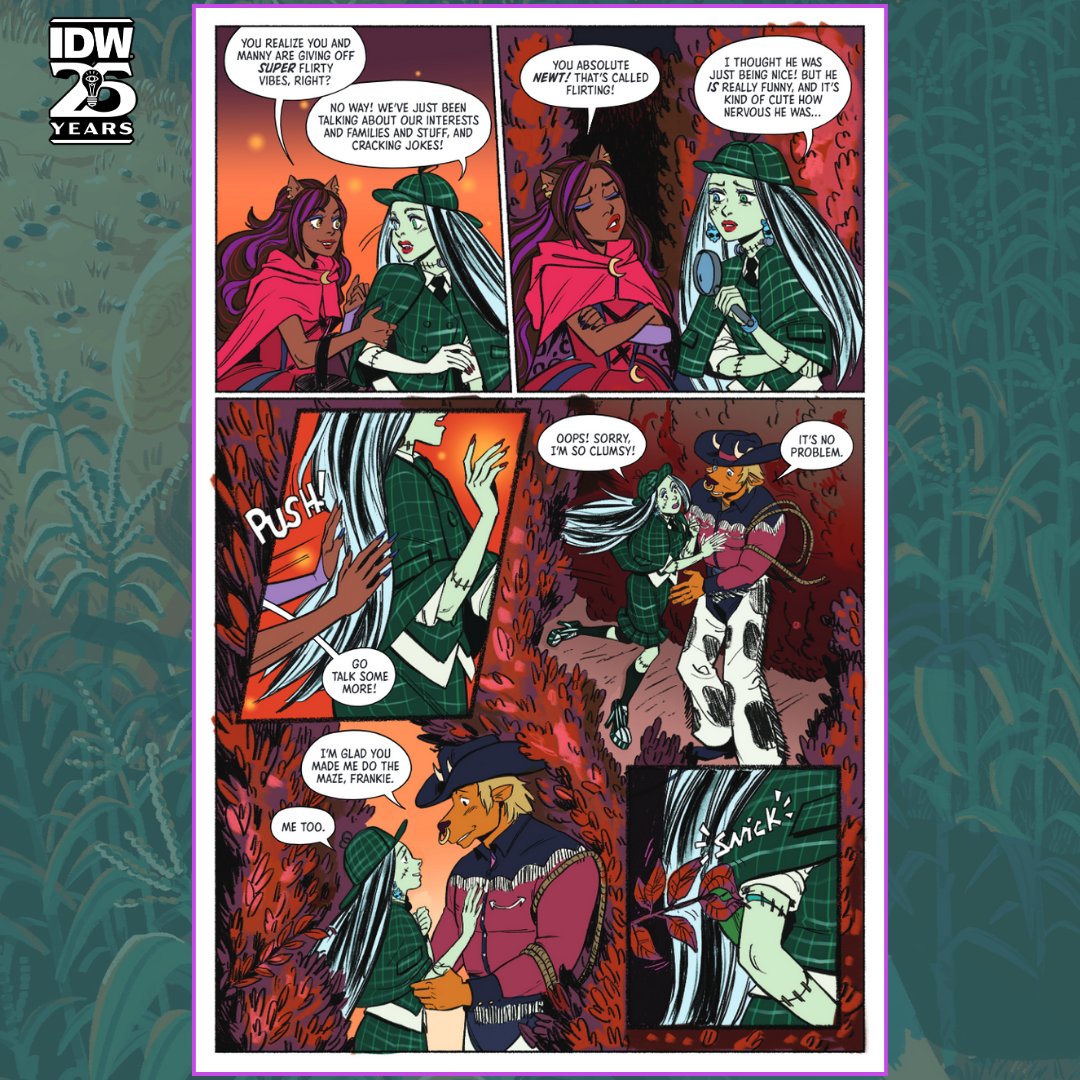 IDWPublishing's tweet photo. #MonsterHigh is packed with booths like pin the wing on the dragon & a maze of #frightmares.
#Halloween may be a normie #howliday but you never know what might be lurking around the coroner.
#MonsterHighHalloweenSpecial is at LCS:https://t.co/RjJeJk3dLY
#Fangtober @MonsterHigh https://t.co/cuvHN7AMKQ
