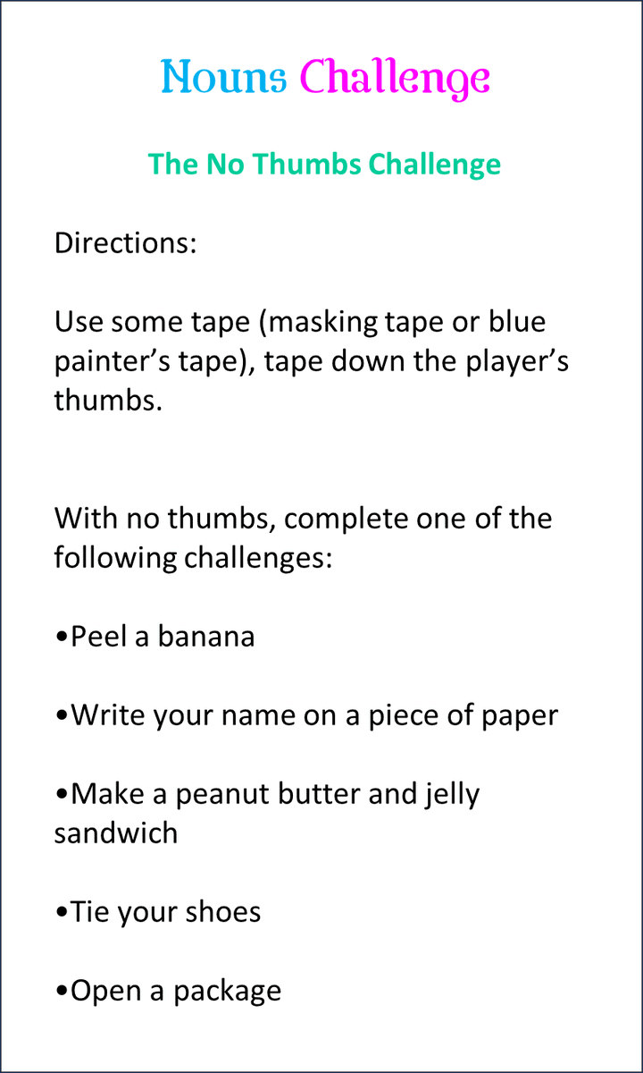 Just so you get a feel for how my game works, here is one of the physical challenge cards and the link to the gofund.me/4490c228