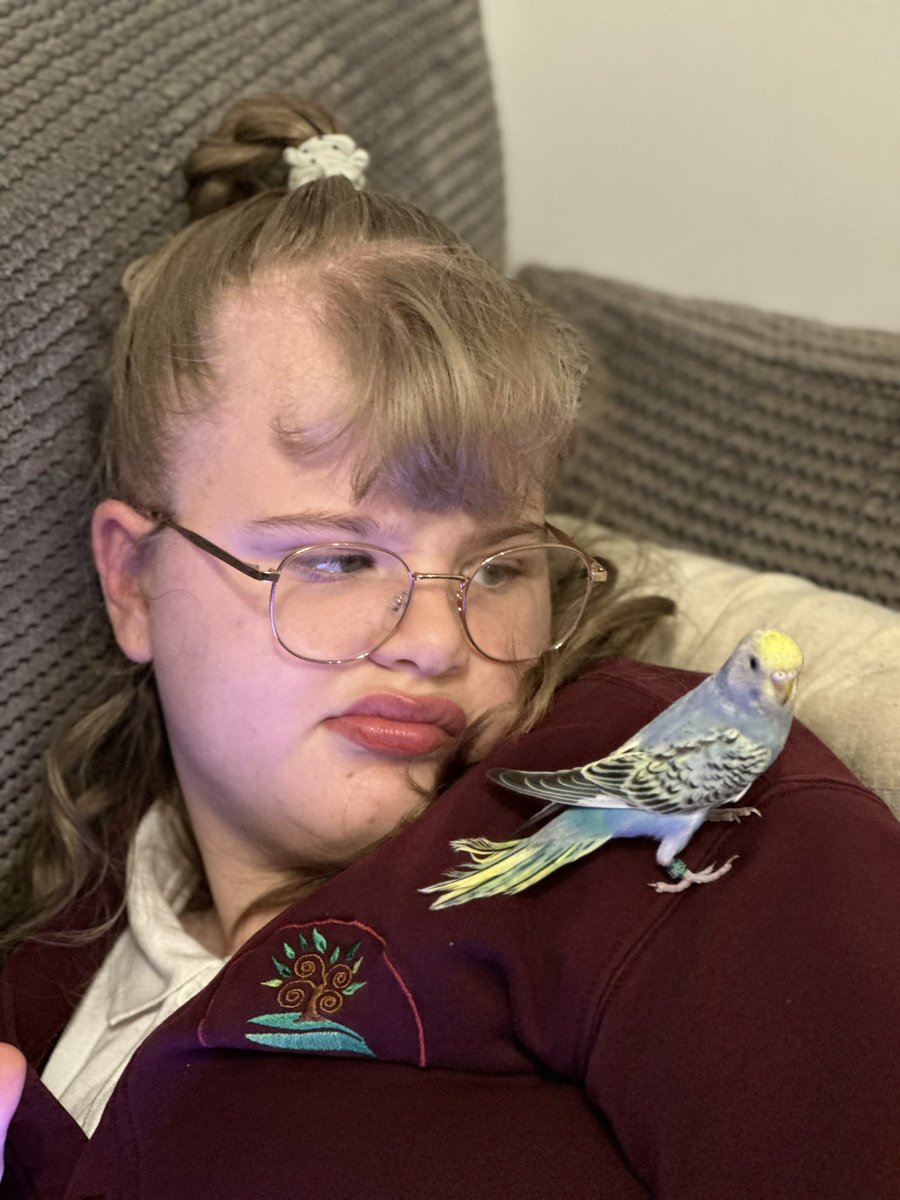slfoster25's tweet photo. Home from school sat with her new best friend @WillowDeneSch https://t.co/Quz66Umn0g
