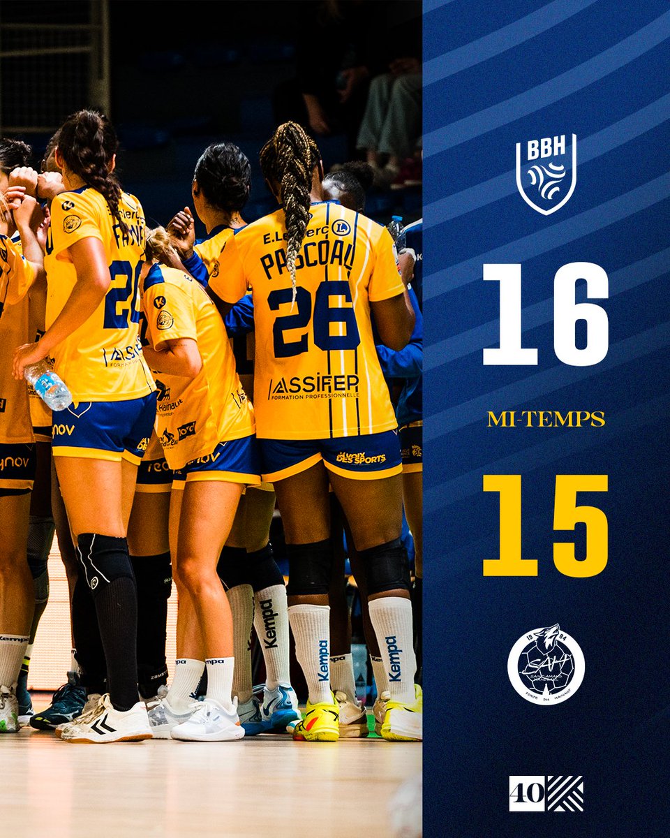 ⏸️ 𝗠𝗜-𝗧𝗘𝗠𝗣𝗦

Malgré une très belle première période, les Louves rentrent aux vestiaires avec un petit but de retard (16-15).

On ne lâche rien ! 👊

#SAHPH #Louves