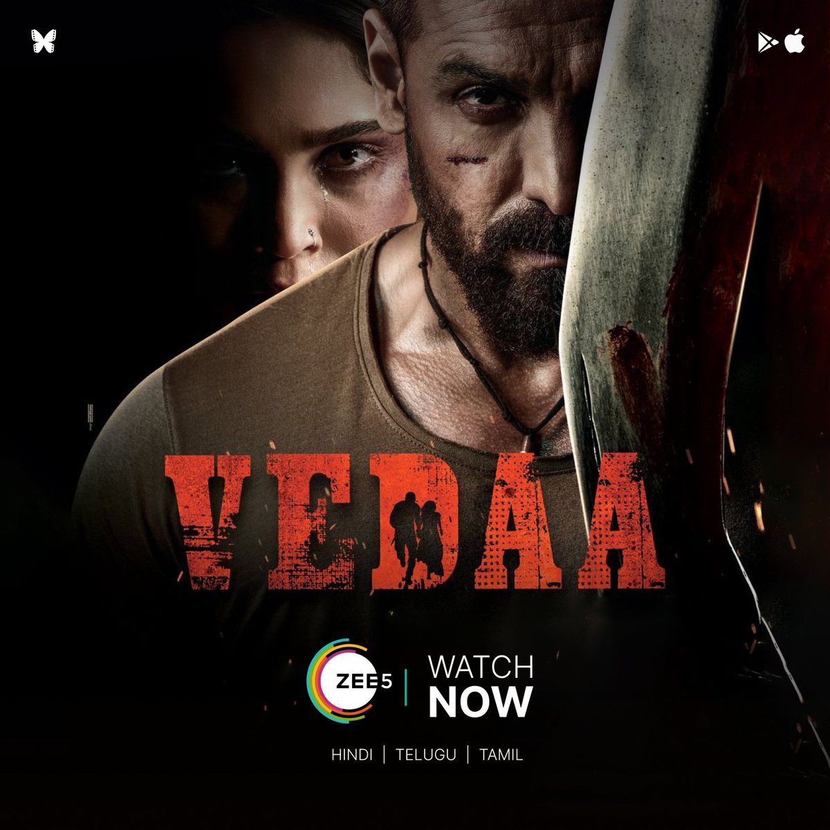 MyMovieReview1's tweet photo. #Vedaa now streaming on #ZEE5

#VedaaOnZEE5 https://t.co/NYFVzgAswa