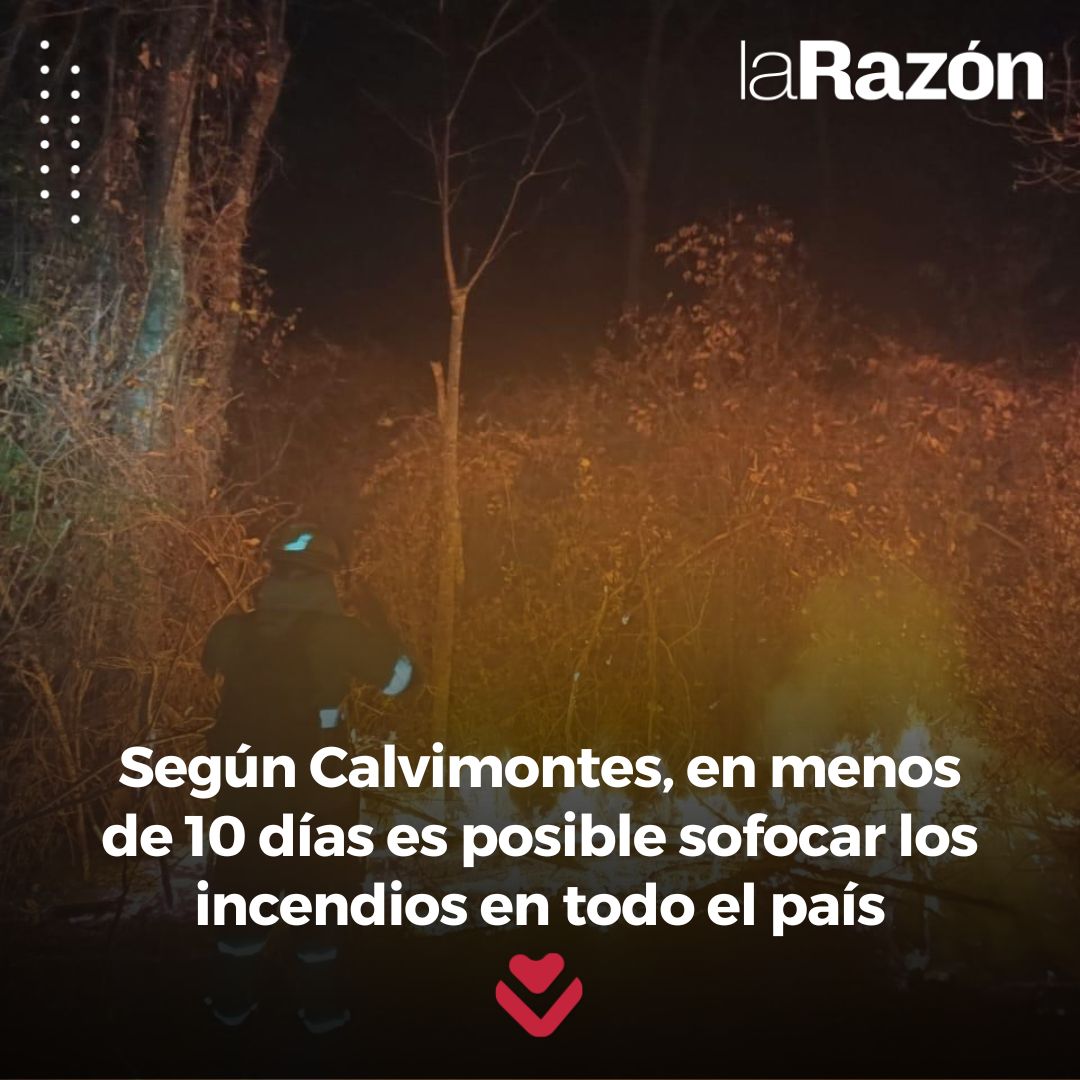 LaRazon_Bolivia's tweet photo. El viceministro de Defensa Civil, Juan Carlos #Calvimontes, afirmó que, con el bombardeo de nubes, los aviones cisterna, helicópteros, las lluvias y el trabajo de los bomberos, es posible sofocar los #incendios en menos de 10 días en todo el país. https://t.co/bEhwr5Le0a