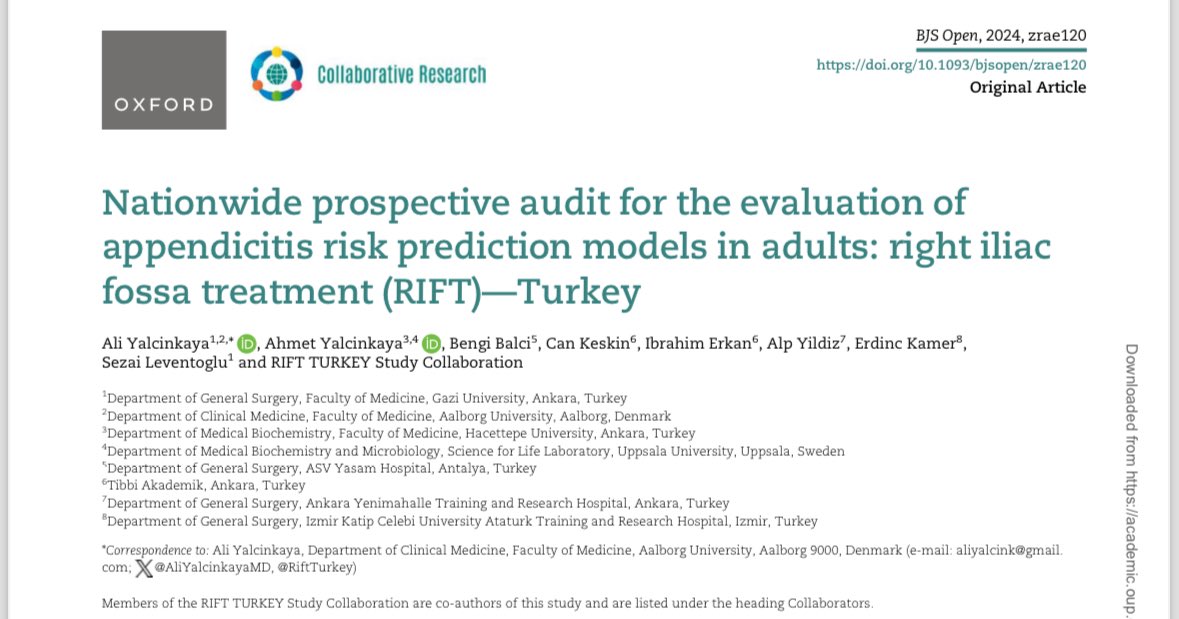 Sezai Leventoglu (@sezaileventoglu) on Twitter photo New pub…
RIFT 🇹🇷 The negative appendicectomy rate was low overall, but women had an almost three-fold higher negative
appendicectomy.
#colorectalsurgery
#SoMe4Surgery <a href="/RiftTurkey/">RIFT Turkey</a> <a href="/RIFTaudit/">RIFT Audit</a>
<a href="/SezaiLeventoglu/">Sezai Leventoglu</a> <a href="/AliYalcinkayaMD/">Ali Yalcinkaya</a> <a href="/BalciBengi/">Bengi Balci</a> <a href="/nlavellaneda/">Nicolas Avellaneda</a> <a href="/cihangirakyol/">Cihangir Akyol, MD, FACS, FASCRS, FEBS-C</a> <a href="/DimDamask/">Dimitris Damaskos</a> New pub…
RIFT 🇹🇷 The negative appendicectomy rate was low overall, but women had an almost three-fold higher negative
appendicectomy.
#colorectalsurgery
#SoMe4Surgery <a href="/RiftTurkey/">RIFT Turkey</a> <a href="/RIFTaudit/">RIFT Audit</a>
<a href="/SezaiLeventoglu/">Sezai Leventoglu</a> <a href="/AliYalcinkayaMD/">Ali Yalcinkaya</a> <a href="/BalciBengi/">Bengi Balci</a> <a href="/nlavellaneda/">Nicolas Avellaneda</a> <a href="/cihangirakyol/">Cihangir Akyol, MD, FACS, FASCRS, FEBS-C</a> <a href="/DimDamask/">Dimitris Damaskos</a>
