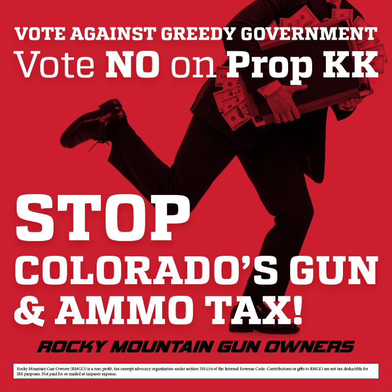 RMGOColorado's tweet photo. Colorado Gun Grabbers want to TAX your Guns and Ammo!

Vote NO on Prop. KK and JOIN the Fight ⬇️.