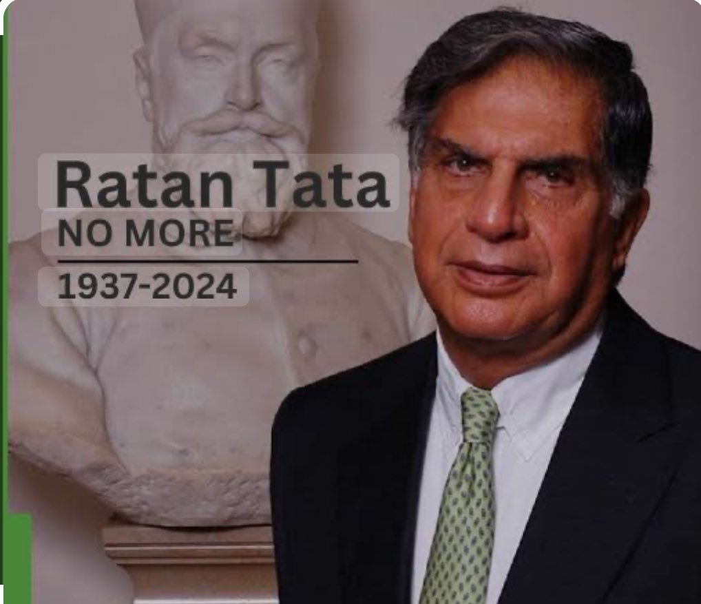 “Ratan Tata was a leader who built empires with humility, shaped futures with integrity, and proved that true success lies in serving humanity with compassion, is no longer with us. A salute to the man who will always rule hearts and inspire generations to come.”
