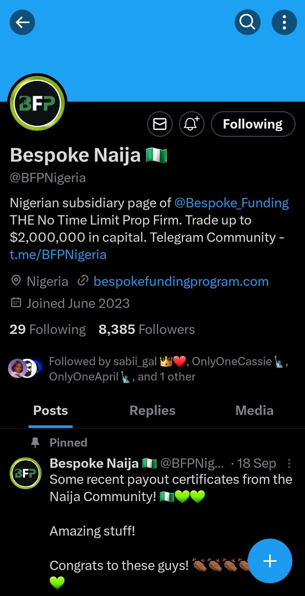 TunmiseAM's tweet photo. @ProsperoApril @Bespoke_Funding @BFPNigeria @adamssmith002 @PeemanThe_B @only1cleveraph 
Done ✅ https://t.co/EkZUVNL3j6