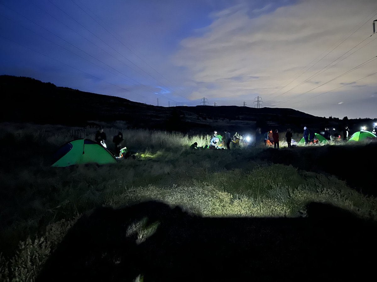 And they’re done for day 2! What an effort…20km, 5 hills and a lot of map work later…some well earned sore muscles. Now they’re in setting up tents and cooking food under headlight and moon light! One more push home tomorrow to <a href="/UGSchool/">Uddingston Grammar School</a> @mrsmcwilliamUGS  #uddytough