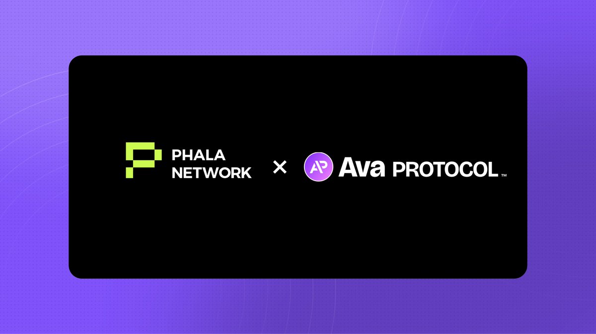PhalaNetwork's tweet image. 📢Partnership Announcement: Phala &amp;lt;&amp;gt; Ava Protocol

Phala Network and @ava_protocol are partnering to safeguard transaction confidentiality in Web3!🔒

By integrating Phala’s TEEs into Ava’s automation, we’ll enhance security and protect sensitive data in automated transactions.…