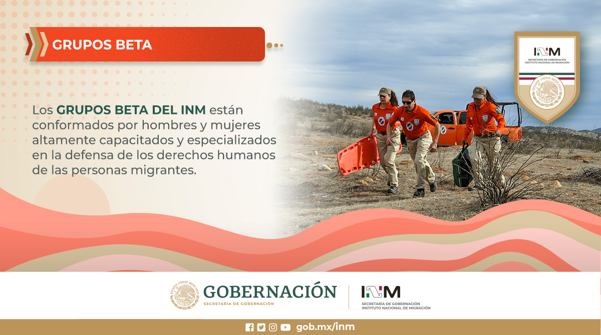¡Comprometidos con el apoyo a los #migrantes 🚶🏽‍♀️🚶🏽‍♂️! Los #GruposBeta ⛑️ del <a href="/INAMI_mx/">INM</a> 🇲🇽 están dedicados a auxiliar y rescatar a las personas en tránsito por #México. 

Consulta más 🔗 tinyurl.com/2mpravo7.